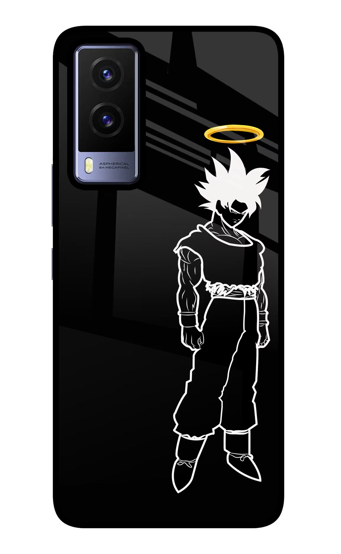 DBS Character Vivo V21E 5G Glass Case Back Cover by Casekaro