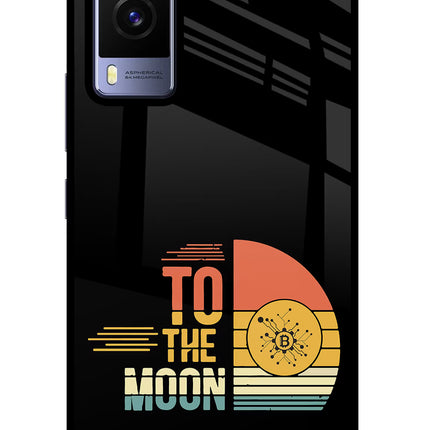 To the Moon Vivo V21E 5G Glass Case Back Cover by Casekaro