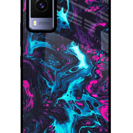Abstract Vivo V21E 5G Glass Case Back Cover by Casekaro