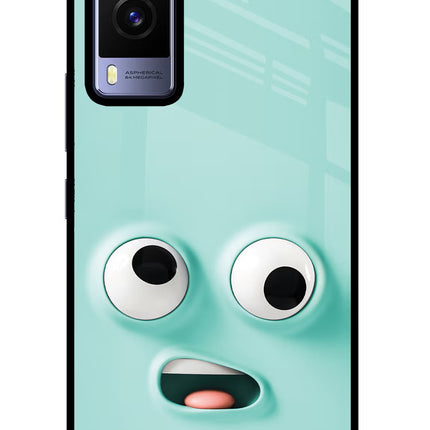 Funny Cartoon Vivo V21E 5G Glass Case Back Cover by Casekaro