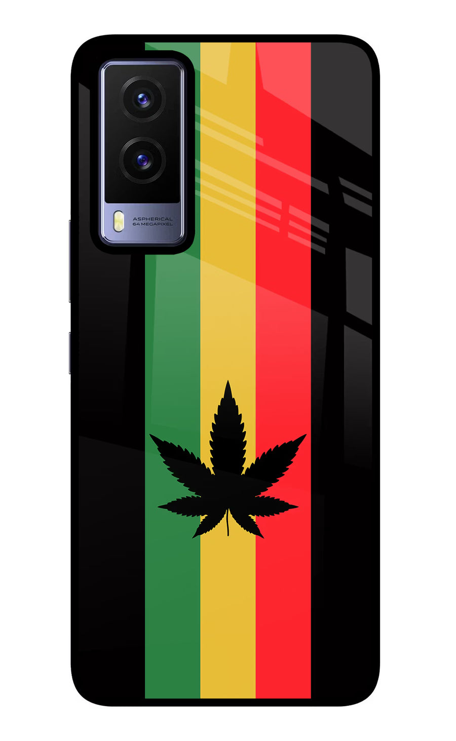 Weed Flag Vivo V21E 5G Back Cover, Glass case