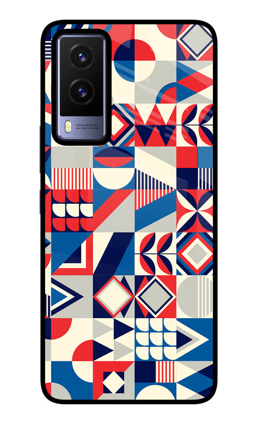 Colorful Pattern Vivo V21E 5G Glass Case