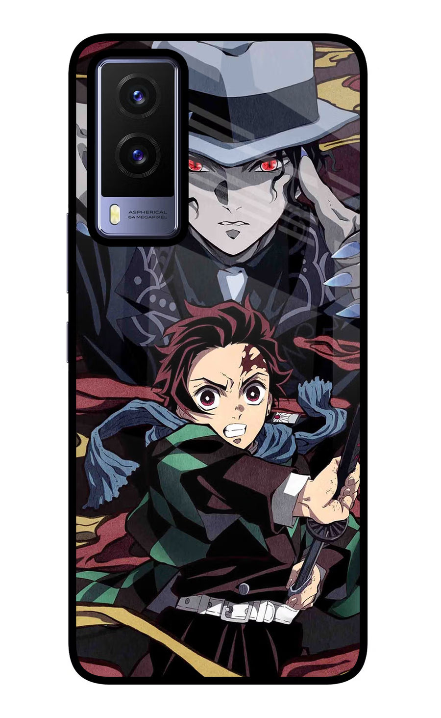 Demon Slayer Vivo V21E 5G Back Cover, Glass case