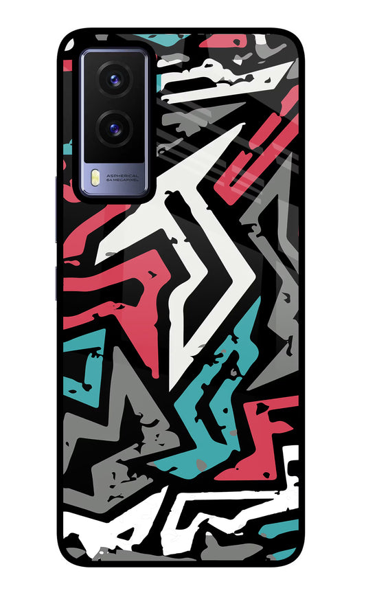 Geometric Graffiti Vivo V21E 5G Glass Case