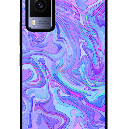 Glitter Vivo V21E 5G Glass Case Back Cover by Casekaro