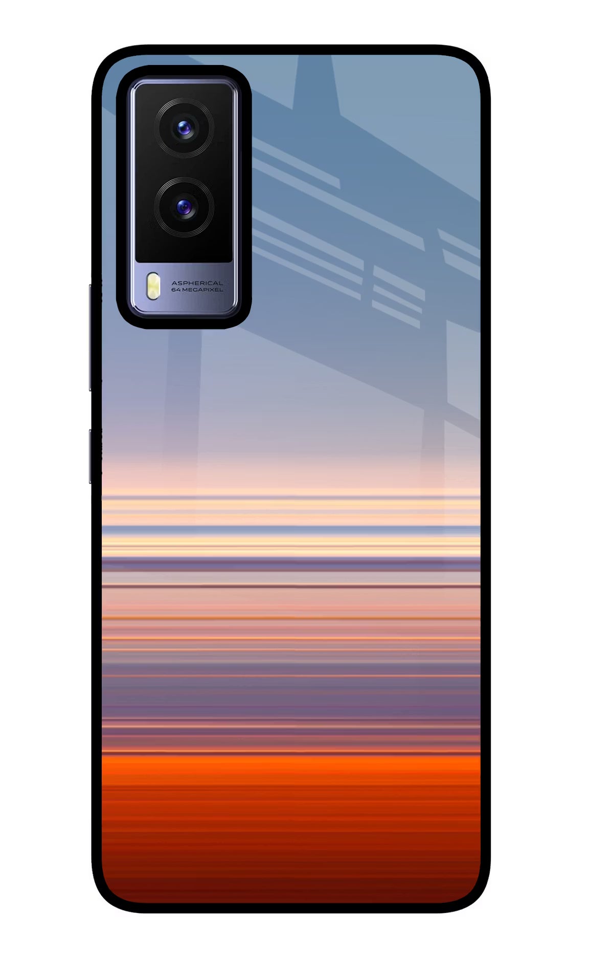 Morning Colors Vivo V21E 5G Glass Case Back Cover by Casekaro