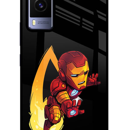 IronMan Vivo V21E 5G Glass Case Back Cover by Casekaro