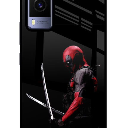 Deadpool Vivo V21E 5G Glass Case Back Cover by Casekaro