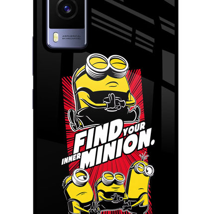 Find your inner Minion Vivo V21E 5G Glass Case Back Cover by Casekaro