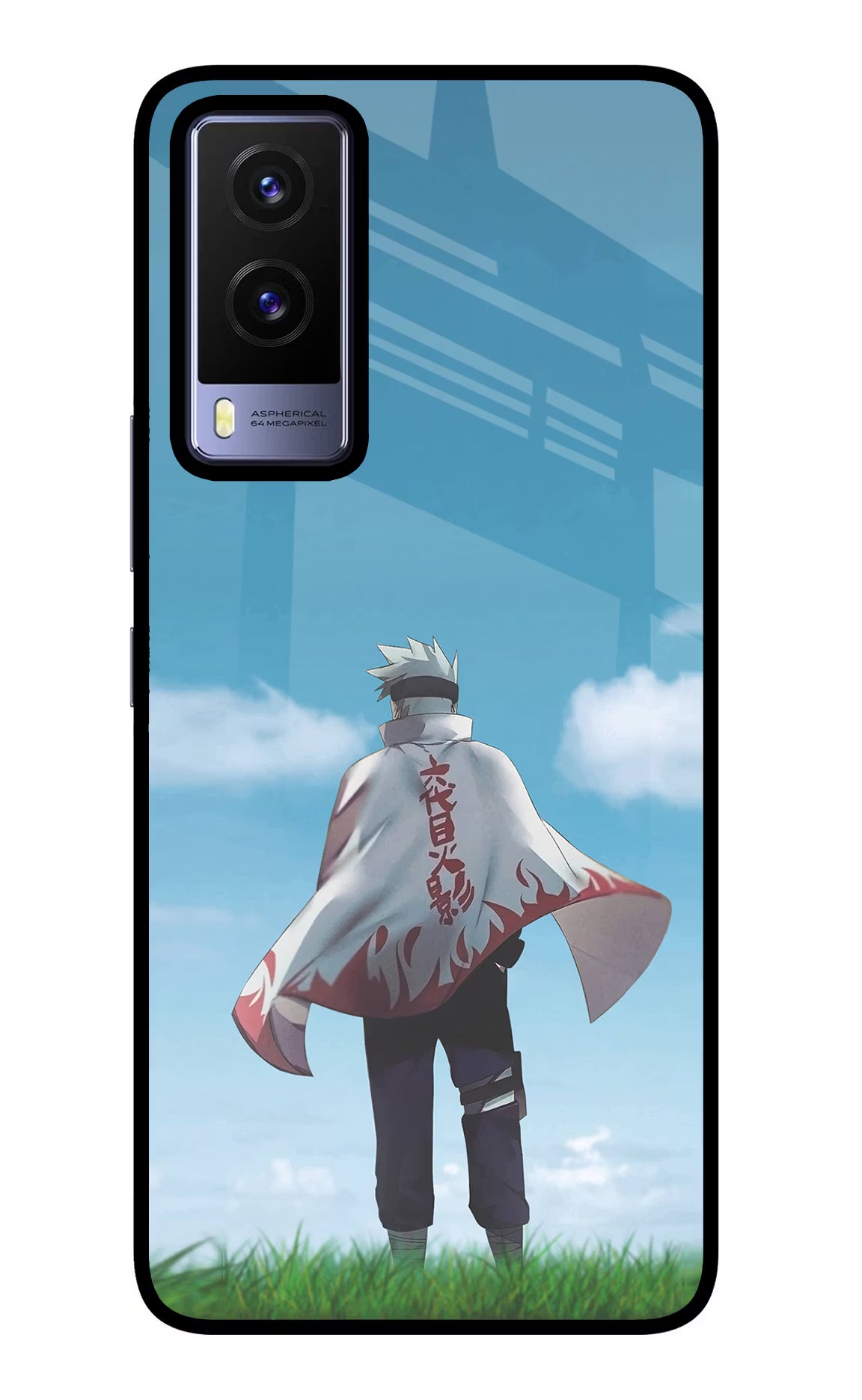 Kakashi Vivo V21E 5G Glass Case Back Cover by Casekaro