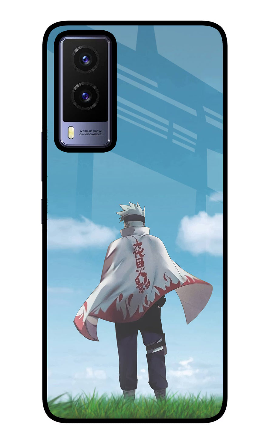 Kakashi Vivo V21E 5G Back Cover, Glass case