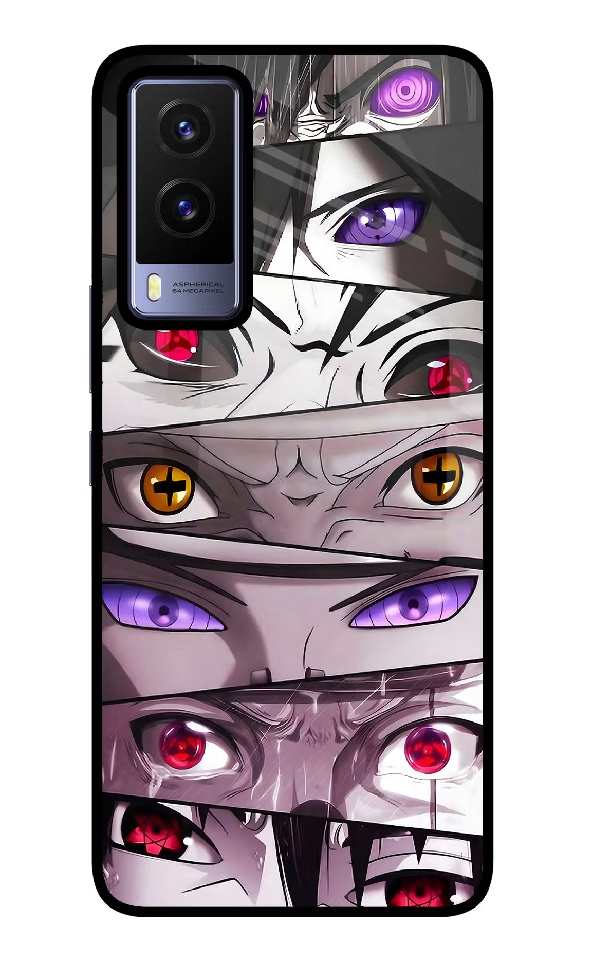 Naruto Anime Vivo V21E 5G Glass Case Back Cover by Casekaro