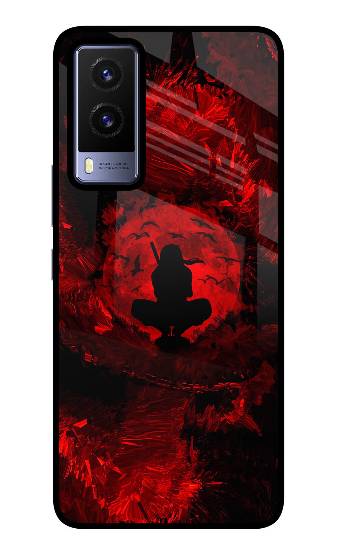 Itachi Uchiha Vivo V21E 5G Glass Case Back Cover by Casekaro