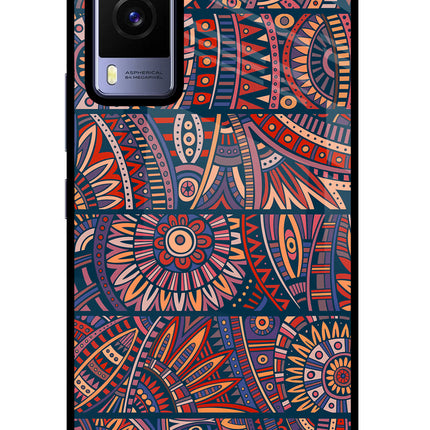 African Culture Design Vivo V21E 5G Glass Case Back Cover by Casekaro
