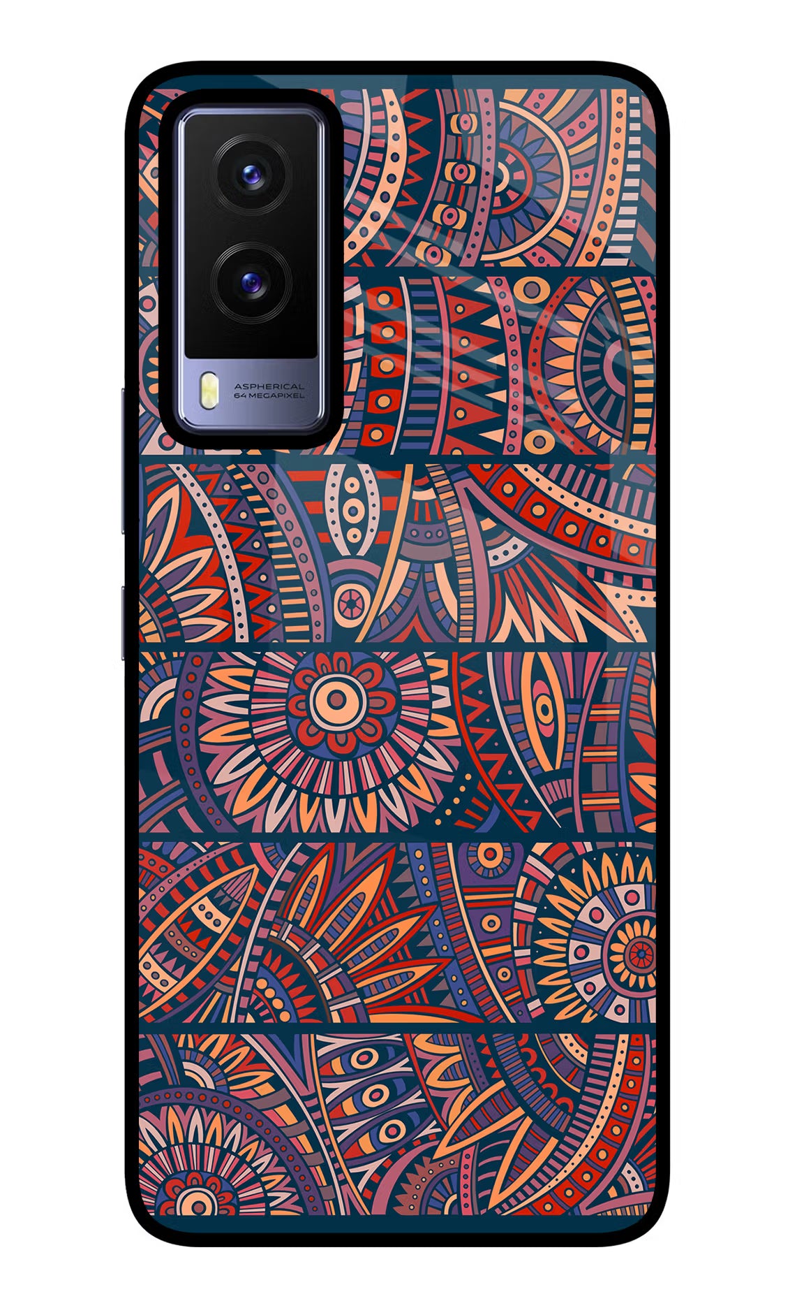African Culture Design Vivo V21E 5G Glass Case