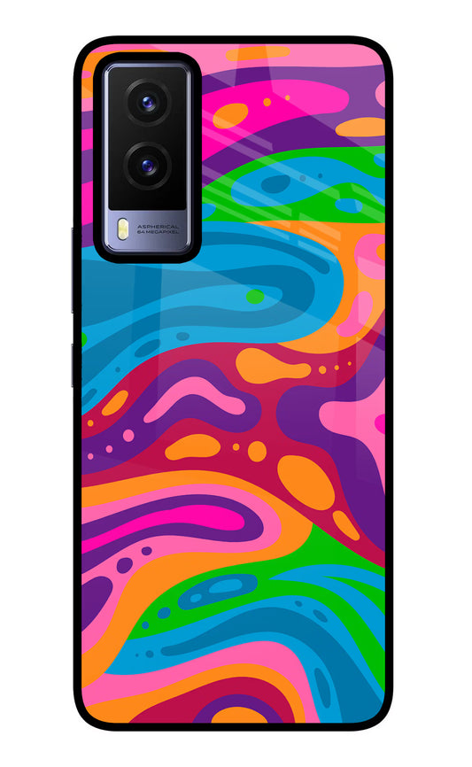 Trippy Pattern Vivo V21E 5G Glass Case