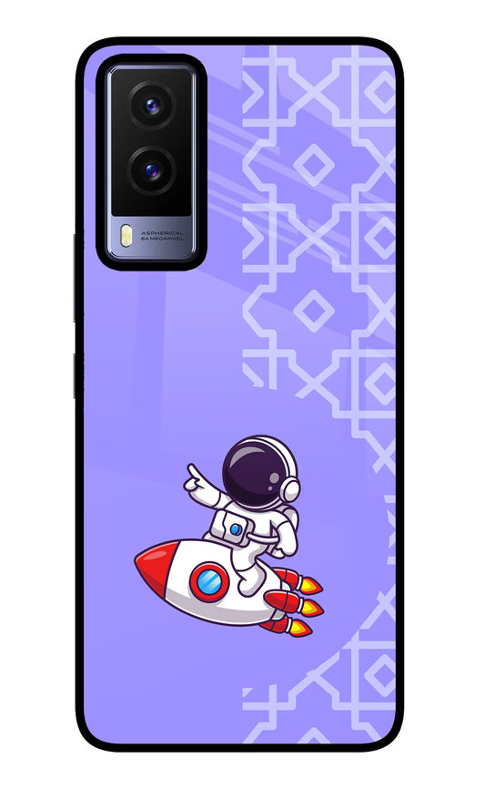 Cute Astronaut Vivo V21E 5G Glass Case