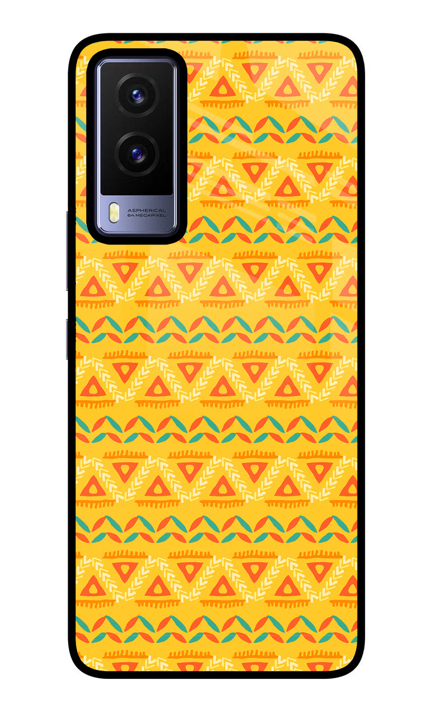Tribal Pattern Vivo V21E 5G Back Cover, Glass case