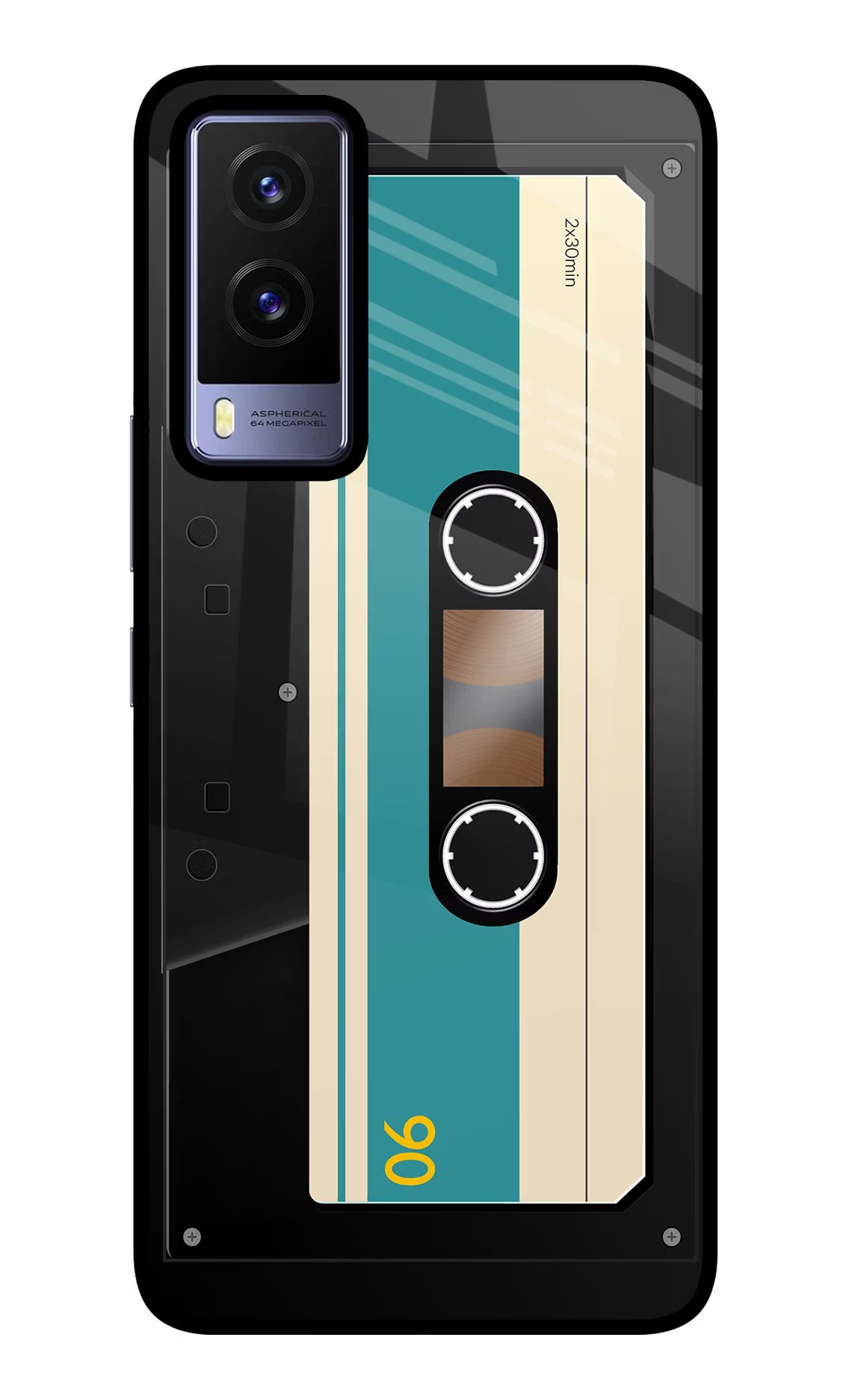 Cassette Vivo V21E 5G Glass Case Back Cover by Casekaro