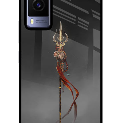 Shiv Trishul Vivo V21E 5G Glass Case Back Cover by Casekaro