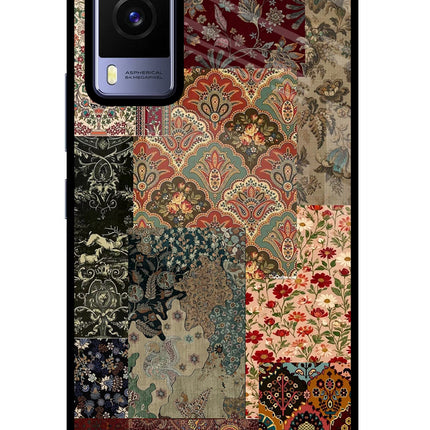 Desi Print Vivo V21E 5G Glass Case Back Cover by Casekaro