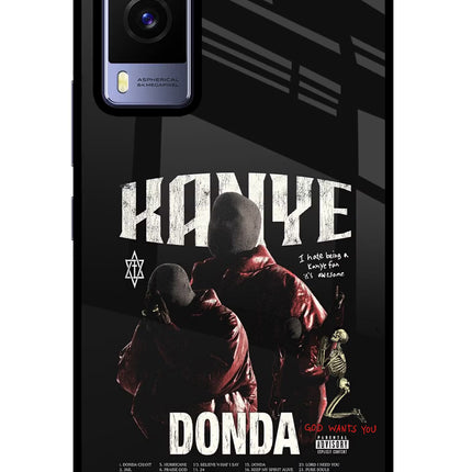 Donda Kanye West Vivo V21E 5G Glass Case