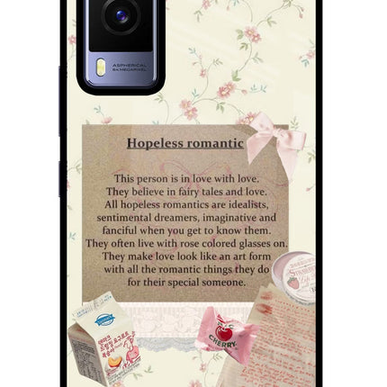Hopeless Romantic Vivo V21E 5G Glass Case Back Cover by Casekaro