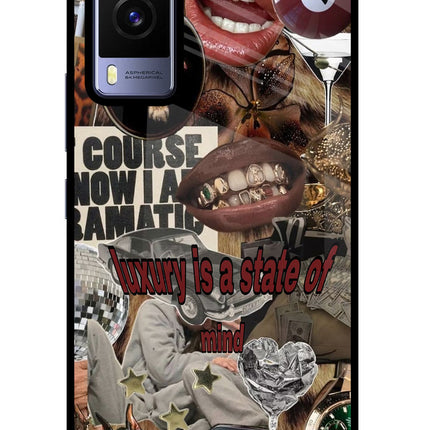 Luxury Vivo V21E 5G Glass Case Back Cover by Casekaro