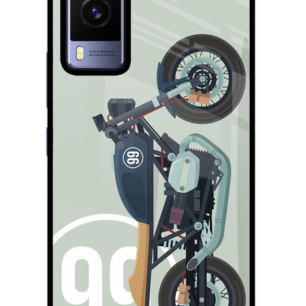Classic Cafe Racer 99 Vivo V21E 5G Glass Case