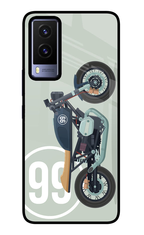 Classic Cafe Racer 99 Vivo V21E 5G Glass Case