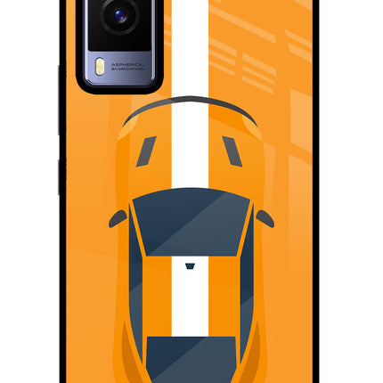 Highway Pursuit Vivo V21E 5G Glass Case Back Cover by Casekaro
