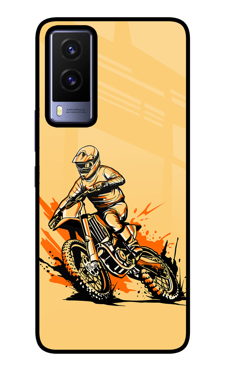 Off-Road Fury Vivo V21E 5G Back Cover, Glass case