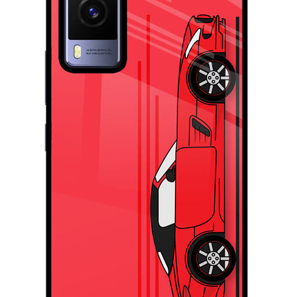 Red Velocity Vivo V21E 5G Glass Case