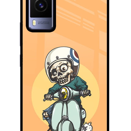 Undead Biker Vivo V21E 5G Glass Case