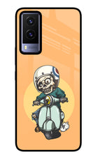 Undead Biker Vivo V21E 5G Glass Case