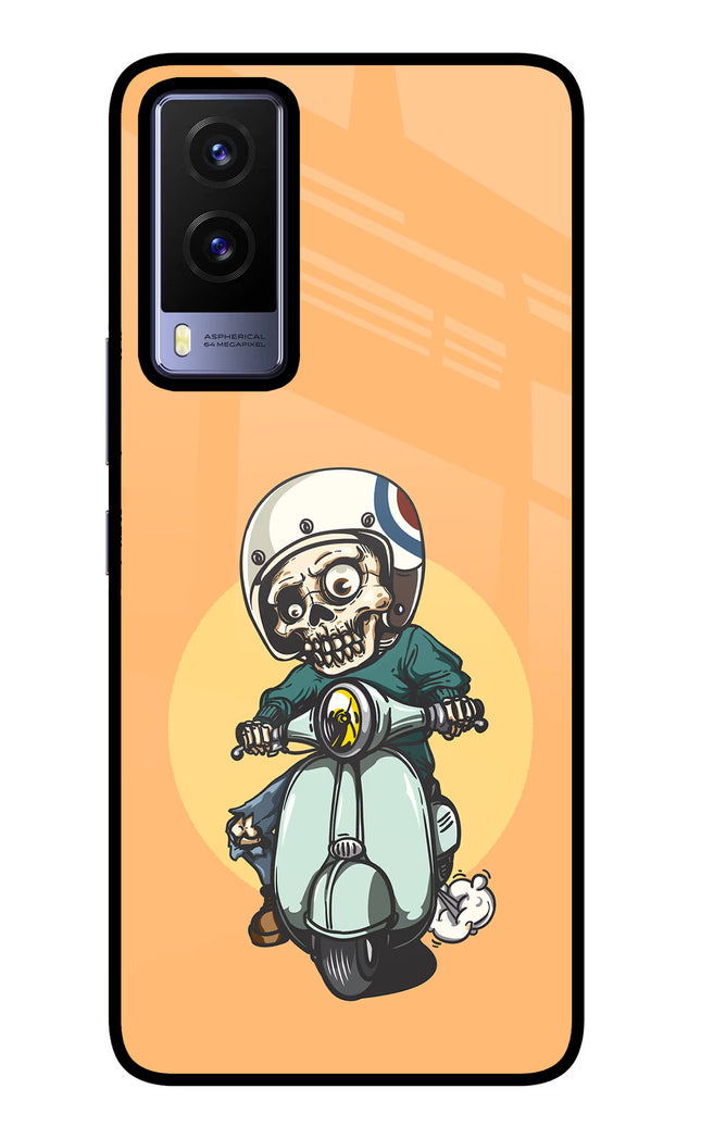Undead Biker Vivo V21E 5G Glass Case