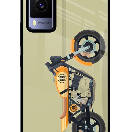 Vertical Speedster Vivo V21E 5G Glass Case