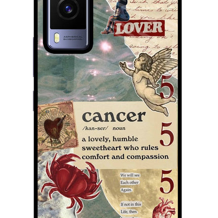 Cancer Zodiac Vivo V21E 5G Glass Case