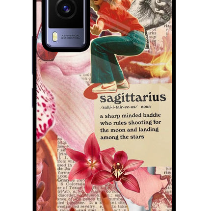 Sagittarius Zodiac Vivo V21E 5G Glass Case