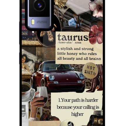 Taurus Zodiac Vivo V21E 5G Glass Case