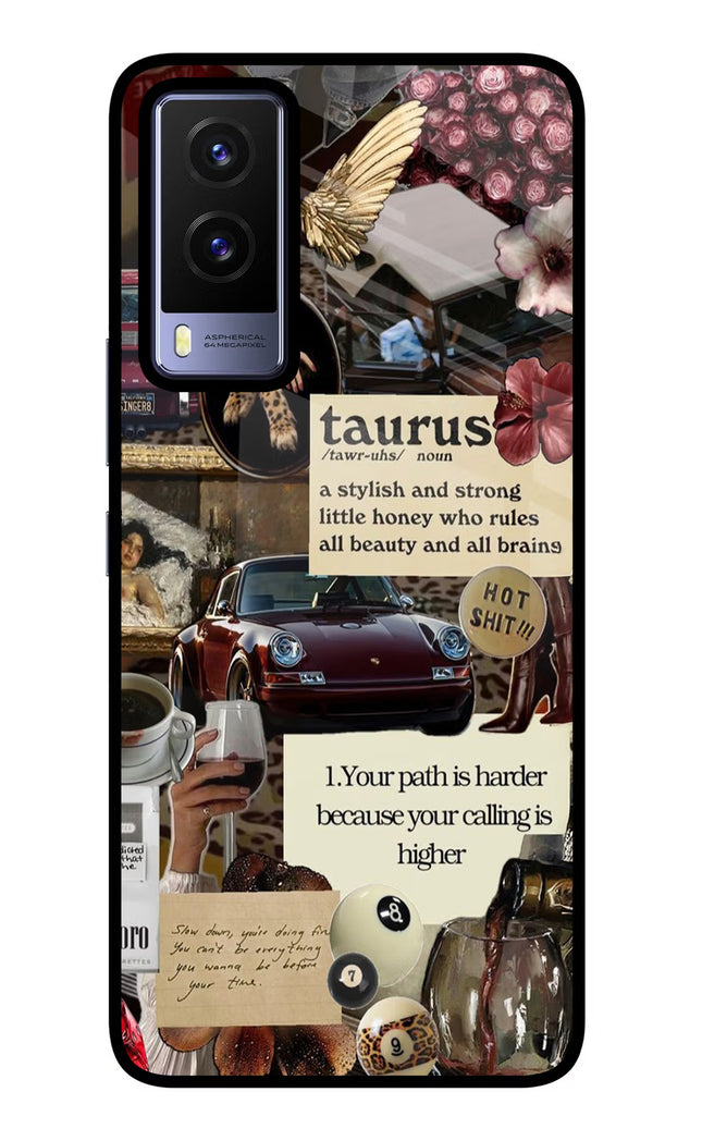 Taurus Zodiac Vivo V21E 5G Glass Case
