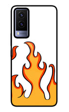 Fired Up – White Vivo V21E 5G Glass Case