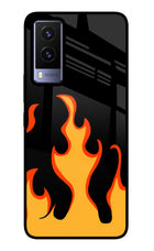 Fired Up – Black Vivo V21E 5G Glass Case