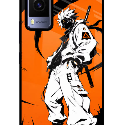 Street Samurai  Vivo V21E 5G Glass Case Back Cover by Casekaro