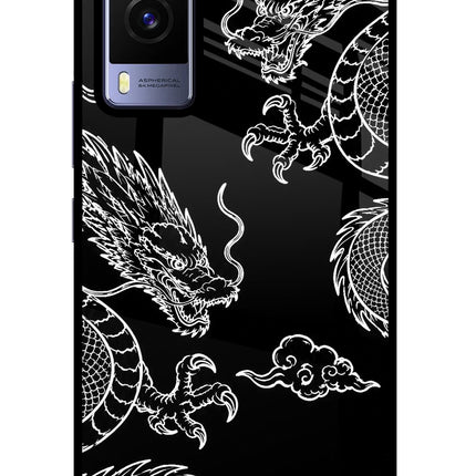 Twin Dragons Vivo V21E 5G Glass Case