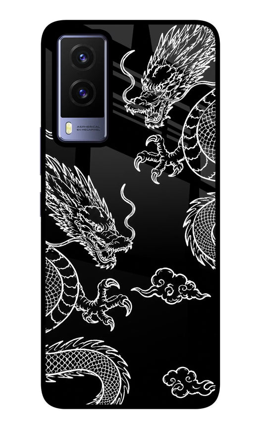 Twin Dragons Vivo V21E 5G Glass Case
