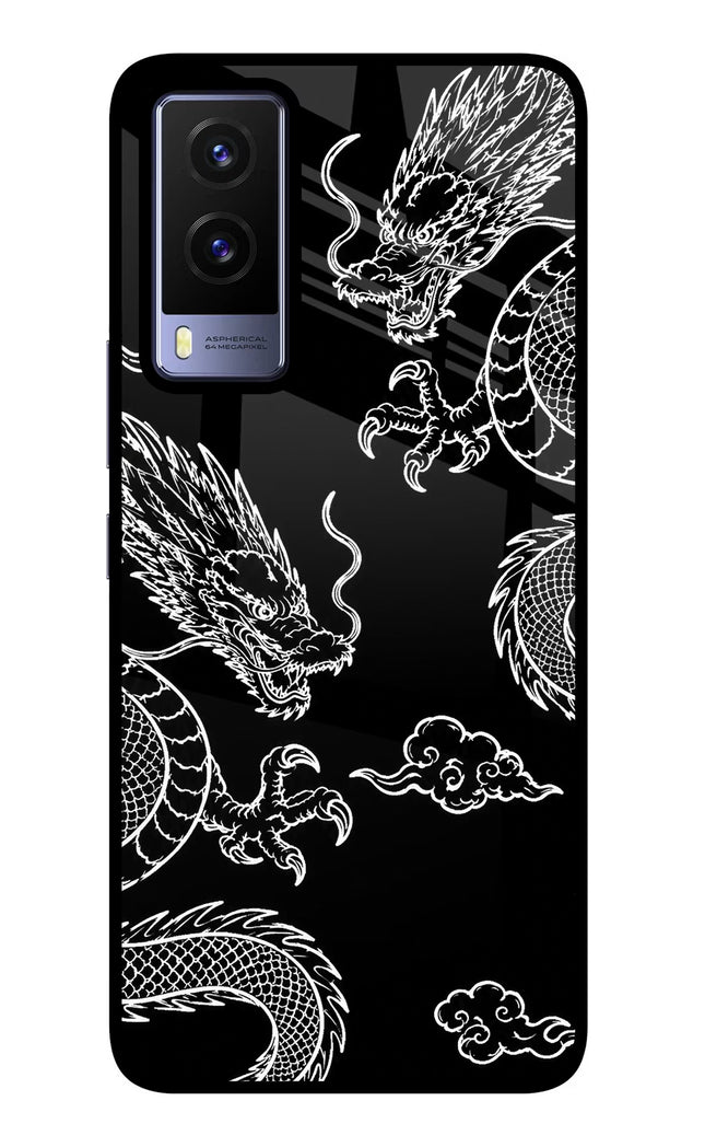 Twin Dragons Vivo V21E 5G Glass Case
