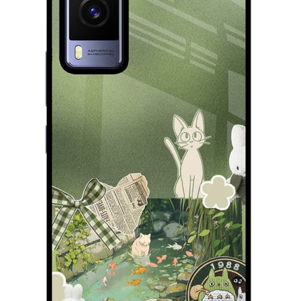Aesthetic anime Vivo V21E 5G Glass Case