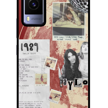 Taylor Swift Vivo V21E 5G Glass Case Back Cover by Casekaro
