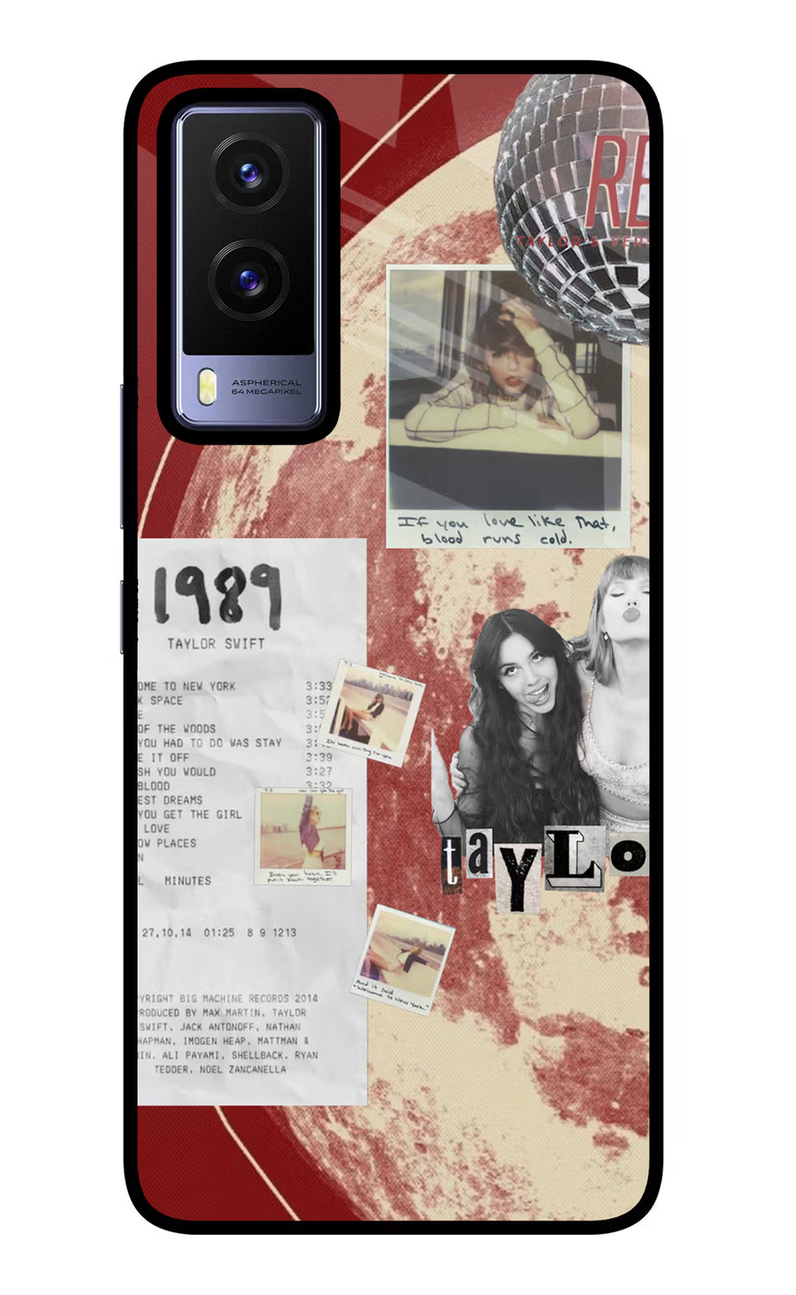 Taylor Swift Vivo V21E 5G Back Cover, Glass case